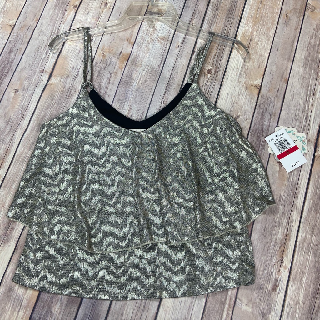 Belle Du Jour Womans Shimmer Club Top Sz Xs Nwt